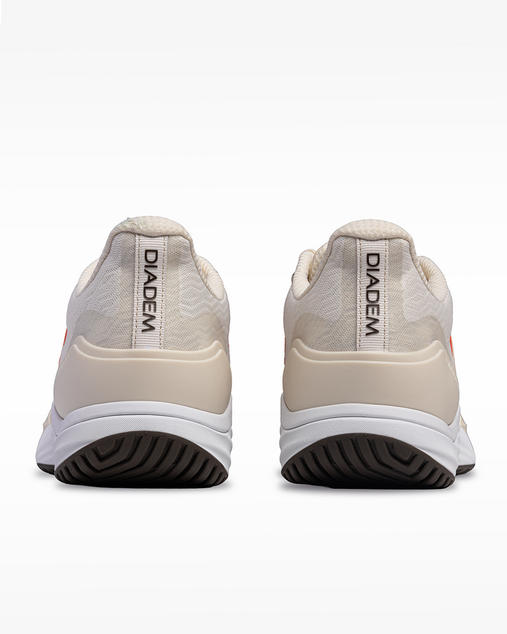Diadem Court Burst pickleball shoe in Desert Sun, pair, rear view