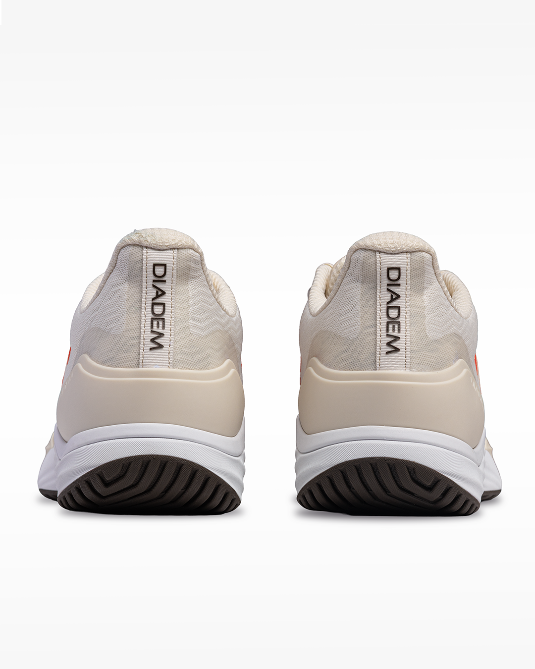 Diadem Court Burst pickleball shoe in Desert Sun, pair, rear view