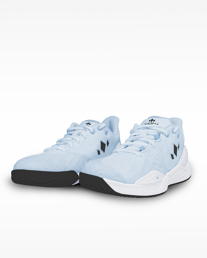 Diadem Court Burst pickleball shoe in Arctic Mist, pair, front three-quarter view