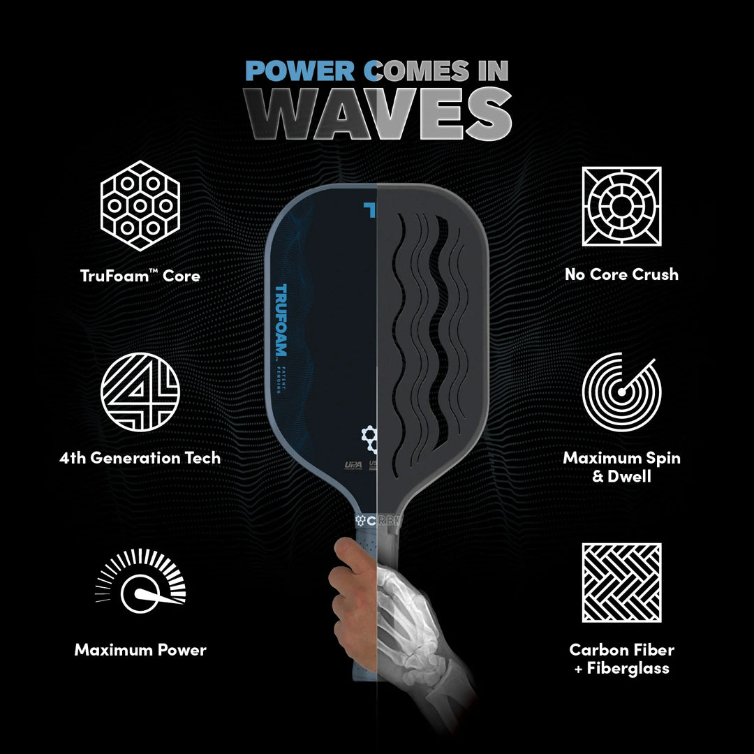 CRBN² TruFoam Waves Square Pickleball Paddle