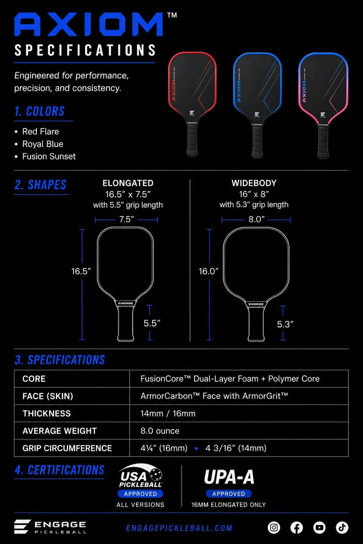 Engage Axiom Widebody Pickleball Paddle