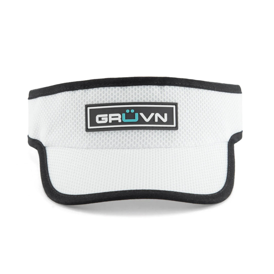 GRÜVN Visor - White With Blue Logo On Patch
