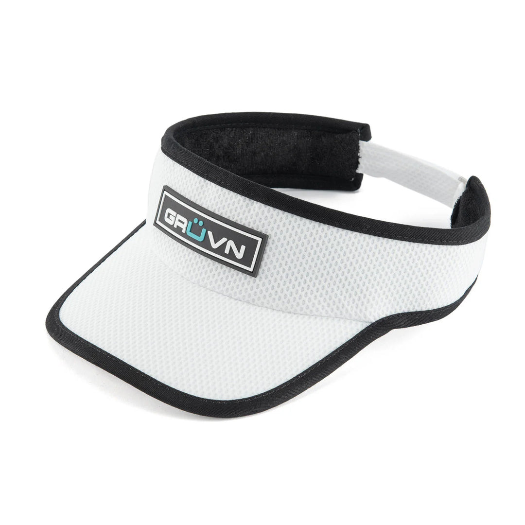 GRÜVN Visor - White With Blue Logo On Patch