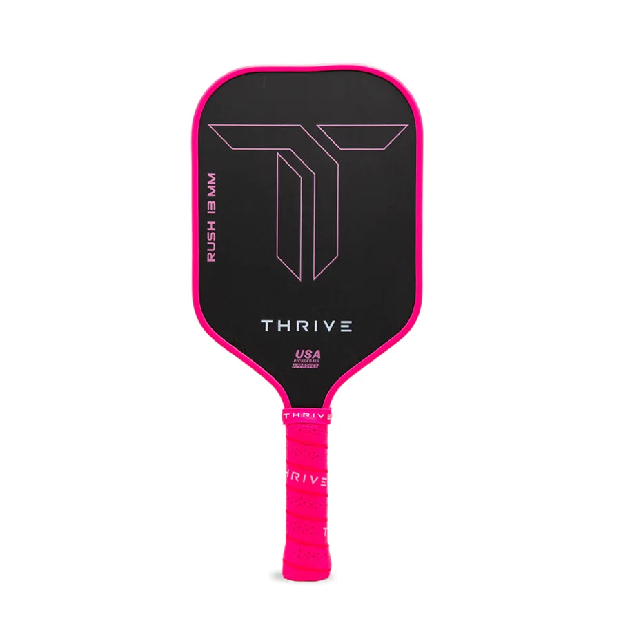 RUSH 13 SINGLES (PINK) Includes custom weight card, paddle cover, paddle eraser, and lead weights.